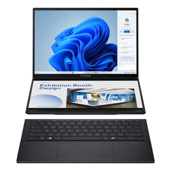 Asus ZenBook Duo OLED Portatil 14" Tactil Intel Core Ultra 7 255H - 32GB - 1TB SSD - Windows 11 Home - Color Gris - Teclado QWERTY (ES)