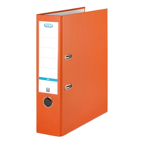 Elba Rado Top Archivador Ancho de Palanca - Formato A4 - Cantoneras Metalicas - Tarjetero con Etiqueta en el Lomo - Cubierta de Polipropileno - Ollao de Aluminio - Color Naranja