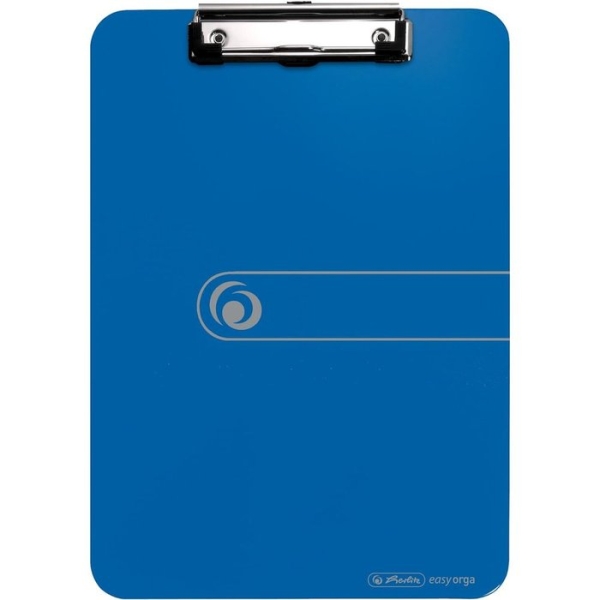 Herlitz Carpeta Sujetapapeles - Formato A4 - Pinza Metalica - Capacidad hasta 80 Hojas - Color Azul