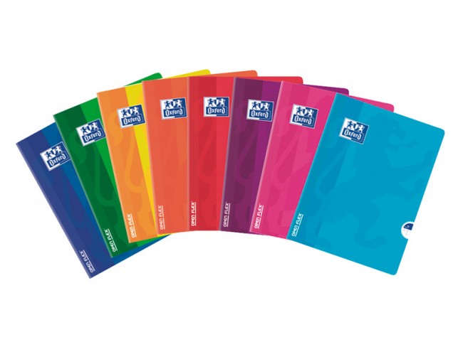 Oxford Openflex Libreta Grapada - Formato A5+ - 48 Hojas Lisas - Anti Traspaso de Tinta - Colores Surtidos