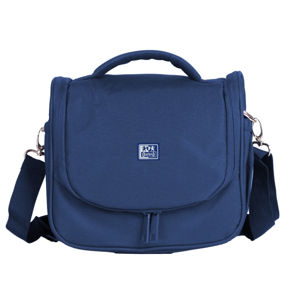 Oxford Young Proof B-Foodie Bolsa Isotermica - Bolsillo Trasero con Cremallera - Asa Superior - Malla Frontal - Base Reforzada - Bolsillos Laterales - Correa Ajustable - Color Azul Marino