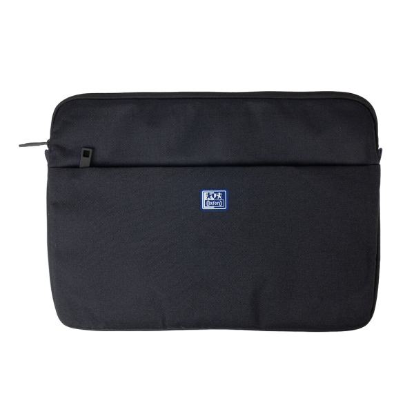 Oxford Young Proof B-Case Funda para Portatiles hasta 16" - RPET Reciclado - Bolsillo Frontal con Cremallera - Acolchado y Suave - 375x265x20mm - Color Negro