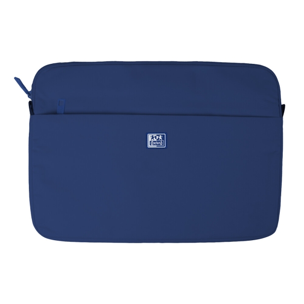 Oxford Young Proof B-Case Funda para Portatiles hasta 16" - RPET Reciclado - Bolsillo Frontal con Cremallera - Acolchado y Suave - 375x265x20mm - Color Azul Marino