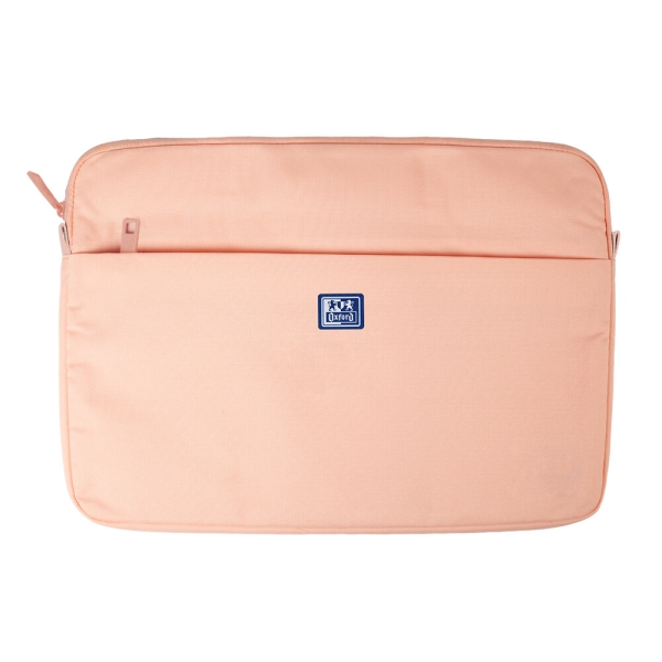 Oxford Young Proof B-Case Funda para Portatiles hasta 16" - RPET Reciclado - Bolsillo Frontal con Cremallera - Acolchado y Suave - 375x265x20mm - Color Melocoton