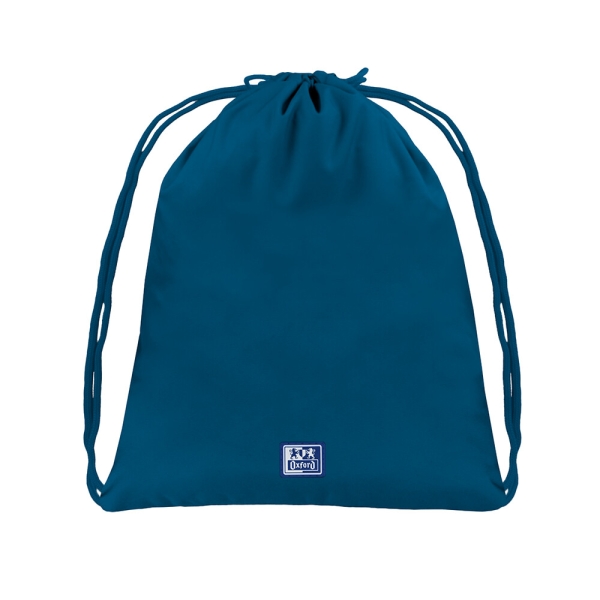 Oxford Young Proof B-Cool Mochila Saco Plano - Apertura Superior - Plastico Reciclado RPET - Bolsillo Interior con Cremallera - Tira Reflectante - Color Azul Marino