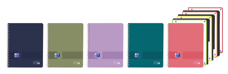 Oxford Live and Go Cuaderno de Espiral - Formato A4+ - 120 Hojas - Rayado Horizontal 1 Linea - Tapa de Plastico - Digitalizacion de Textos con App - Colores Vivos Surtidos