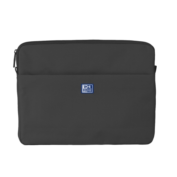 Oxford Young Proof B-Case Funda para Portatiles hasta 14" - RPET Reciclado - Bolsillo Frontal con Cremallera - Acolchado y Suave - 350x265x28mm - Color Negro