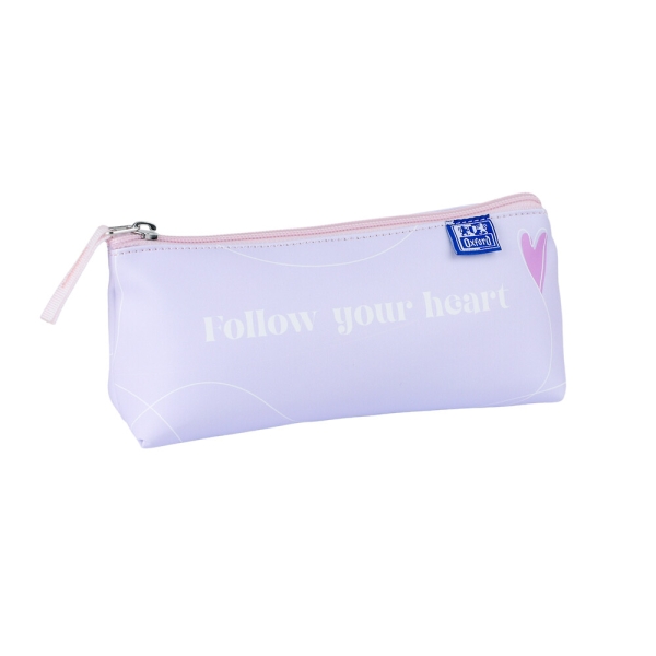 Oxford Cute Estuche Triangular - Poliuretano  - Cremallera - 21x9.5x5.5cm - Colores Surtidos