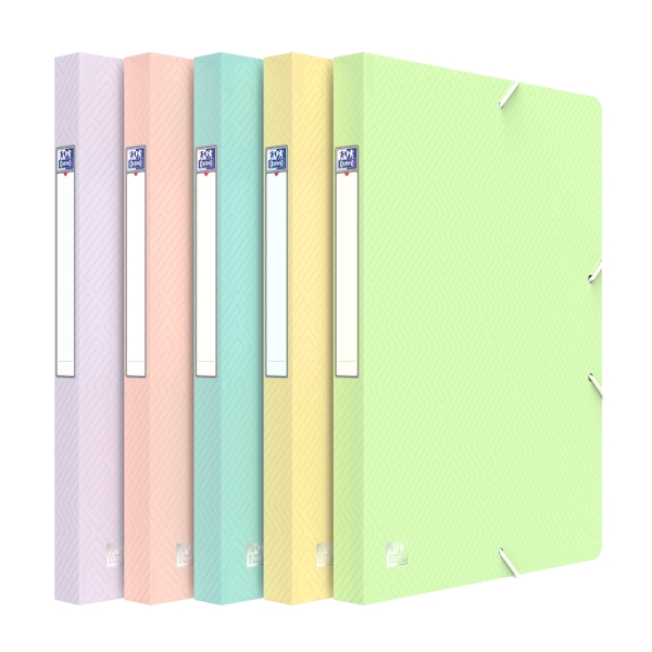 Oxford Urban Carpeta para Proyectos - Formato A4+ - Lomo de 25mm - Etiqueta Adhesiva - Capacidad hasta 200 Hojas - Cubierta de Polipropileno - Colores Pastel Surtidos
