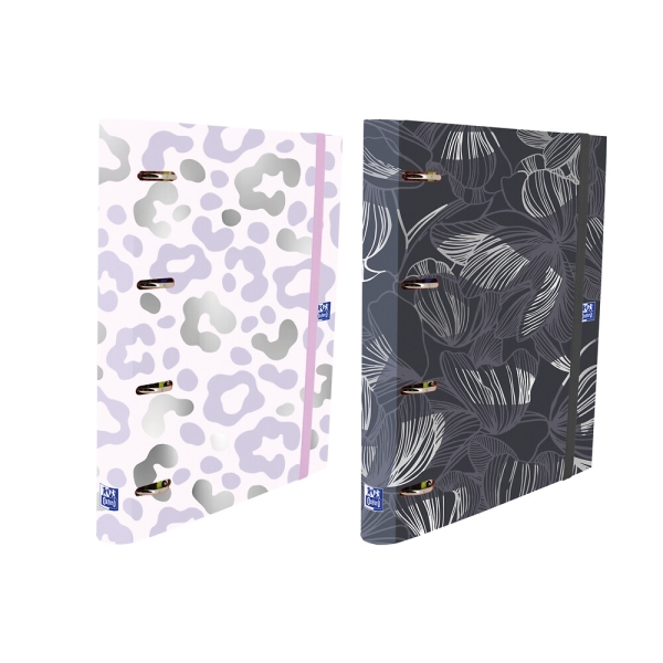 Oxford Europeanbinder Dreamtech Carpeta de Anillas - Formato A4+ - Cierre con Goma - Incluye Recambio de Hojas con Cuadricula 5x5mm - Lomo de 45mm - Colores Surtidos