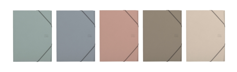 Oxford Forest Carpeta con Solapas - Formato A4+ - Cierre con Goma - Polyfoam - Plastico Reciclado - Colores Neutros Surtidos