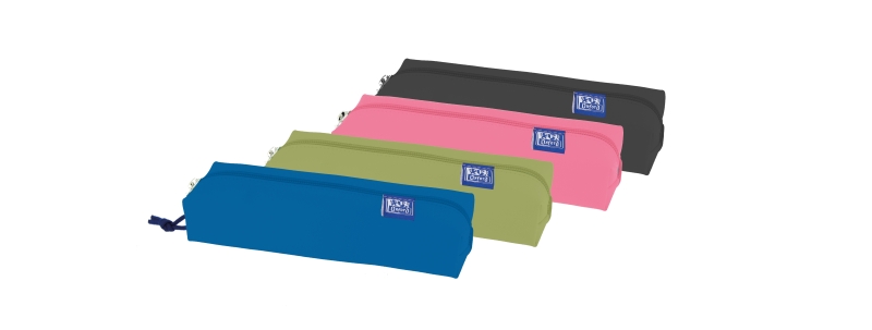 Oxford Kangoo Live and Go Estuche Rectangular Mediano - Goma Elastica para Cuadernos - 22x3.5x7cm - Colores Surtidos