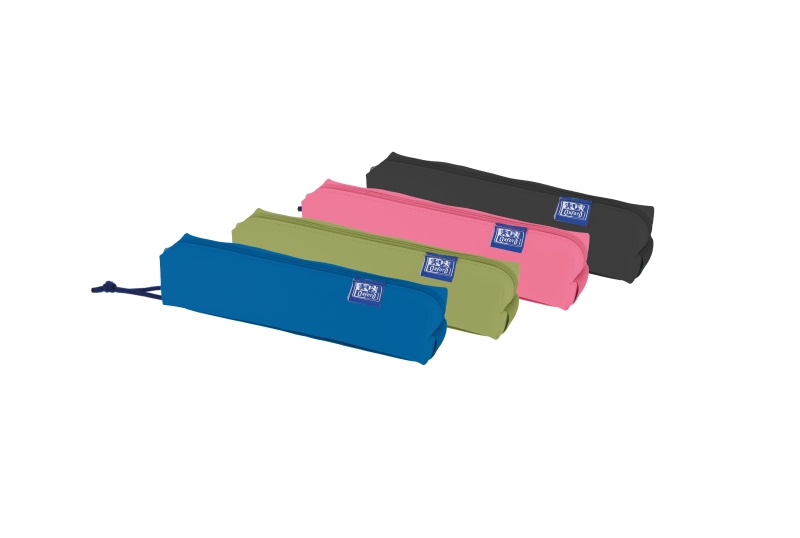 Oxford Kangoo Live and Go Estuche Cuadrado Compacto - Goma Elastica para Cuadernos - 22x4x4cm - Colores Surtidos