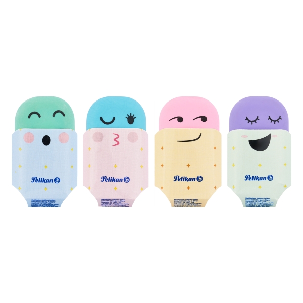 Pelikan Squeezy You Goma de Borrar - Dibujos Impresos - sin PVC ni Ftalatos - Colores Surtidos