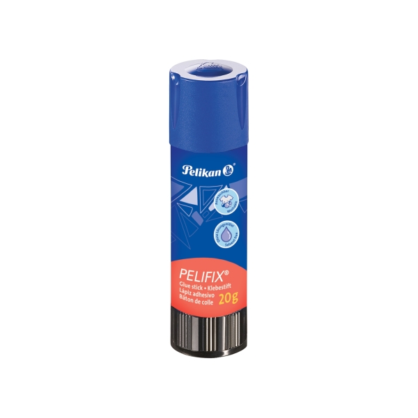 Pelikan Pelifix Pegamento en Barra de 20g - sin Disolventes - Lavable con Agua Fria - Color Blanco