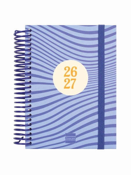 Finocam Diva Agenda Escolar 26/27 en Catalan - 1 Dia por Pagina - Formato 8º - 120x164mm - Tapas de Carton Forrado - Papel de 80g/m2 - Espiral - Esquinas Microperforadas - Multicolor