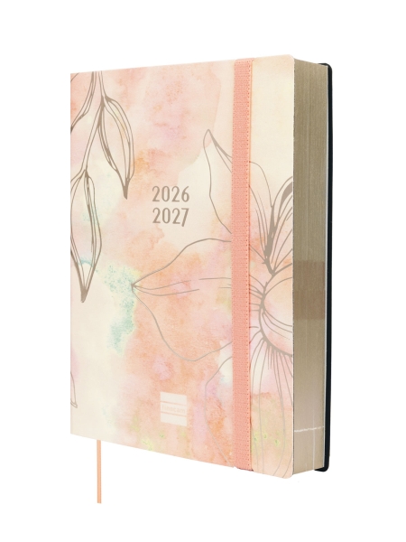 Finocam Mara Agenda de Tapa Flexible Internacional - 18 Meses - 1 Dia por Pagina - Formato Y4 - 120x170mm - Papel de 80g/m2 - Esquinas Microperforadas - Cierre con Goma - Multicolor