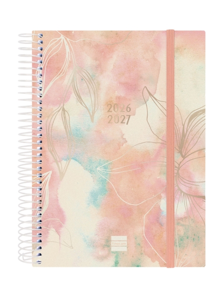 Finocam Espiral Agenda Internacional - 18 Meses - 2 Dias por Pagina - Formato E10 - 155x212mm - Tapas de Polipropileno - Papel de 70g/m2 - Esquinas Microperforadas - Multicolor