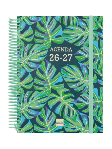Finocam Diva Agenda Escolar 26/27 - 1 Dia por Pagina - Formato 4º - 155x212mm - Tapas de Carton Forrado - Papel de 80g/m2 - Espiral de Plastico - Esquinas Microperforadas - Multicolor