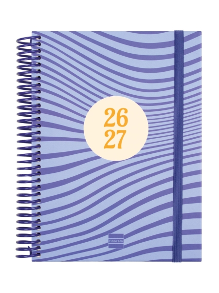 Finocam Diva Agenda Escolar 26/27 - 1 Dia por Pagina - Formato 4º - 155x212mm - Tapas de Carton Forrado - Papel de 80g/m2 - Espiral de Plastico - Esquinas Microperforadas - Multicolor