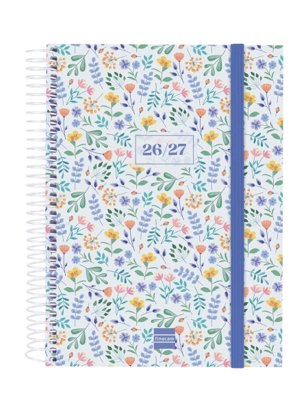 Finocam Secundaria Agenda Escolar 26/27 - 1 Dia por Pagina - Formato 4º - 155x212mm - Tapas de Polipropileno - Papel de 80g/m2 - Espiral Metalica - Esquinas Microperforadas - Multicolor
