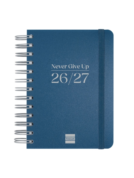Finocam Cosmo Flex Agenda Escolar 26/27 - 1 Dia por Pagina - Formato 8º - 120x169mm - Tapas de Polipropileno - Papel de 80g/m2 - Espiral Metalica - Esquinas Microperforadas - Color Azul
