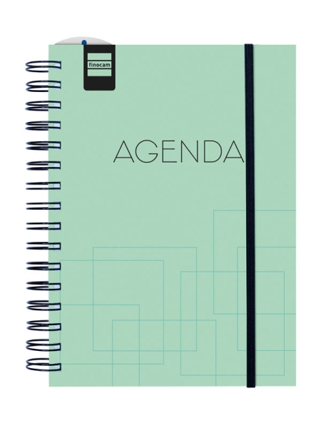 Finocam Institut Agenda Escolar 26/27 - Semana Vista Vertical - Formato 4º - 155x215mm - Tapas de Polipropileno - Papel de 90g/m2 - Espiral Metalica - Color Turquesa