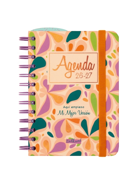 Finocam Talkual Agenda Escolar 26/27 - 1 Dia por Pagina - Formato 8º - 120x169mm - Tapa Dura - Papel de 80g/m2 - Espiral Metalica - Multicolor