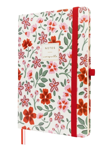 Finocam Moniquilla Cuaderno de Tapa Dura - 72 Hojas - Formato A5 - 148x210mm - Papel Crema de 80g/m2 - Liso - Bolsillo Interior - Cierre con Goma - Hojas Microperforadas - Multicolor