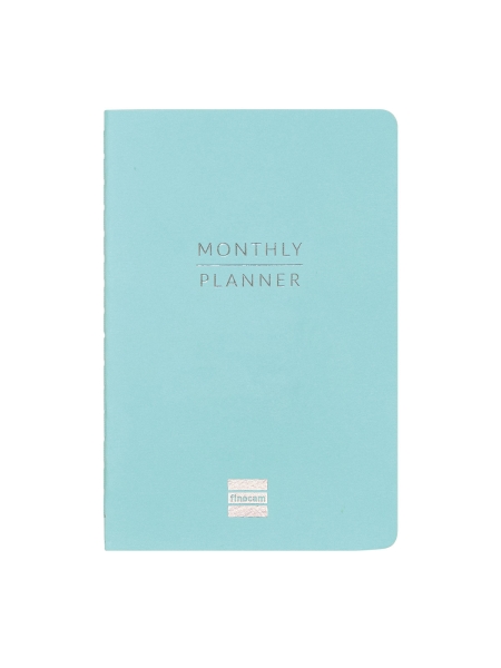 Finocam Haiku Planificador sin Fechar - Internacional - Mes Vista - Formato M3 - 100x150mm - Papel de 95g/m2 - Hojas con Punteado - 16 Meses - Color Azul