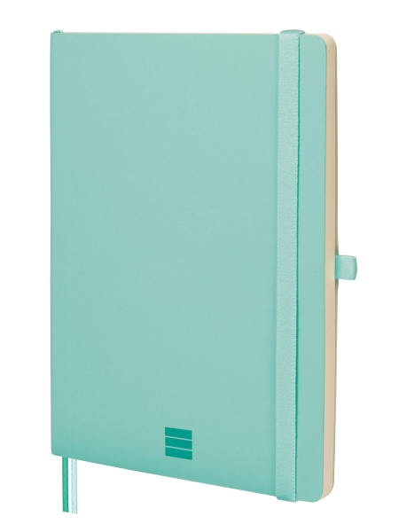 Finocam Nexo Cuaderno de Tapa Blanda - 72 Hojas - Formato A5 - 148x210mm - Papel Crema de 80g/m2 - Liso - Bolsillo Interior - Cierre con Goma - Hojas Microperforadas - Color Turquesa