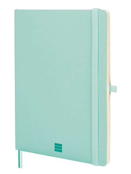 Finocam Nexo Cuaderno de Tapa Blanda - 72 Hojas - Formato B5 - 176x250mm - Papel Crema de 80g/m2 - Liso - Bolsillo Interior - Cierre con Goma - Hojas Microperforadas - Color Turquesa