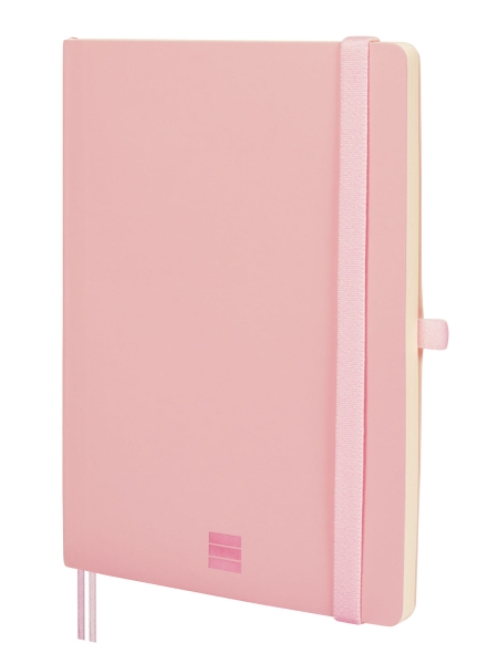 Finocam Nexo Cuaderno de Tapa Blanda - 72 Hojas - Formato A5 - 148x210mm - Papel Crema de 80g/m2 - Bolsillo Interior - Cierre con Goma - Portaboligrafo - Hojas Microperforadas - Color Rosa