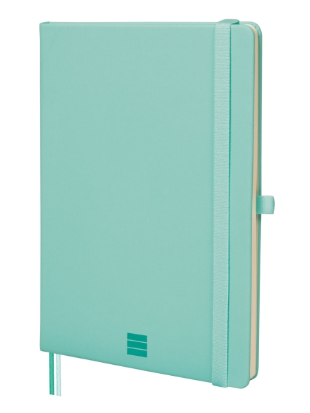 Finocam Nexo Cuaderno de Tapa Dura - 72 Hojas - Formato A5 - 148x210mm - Papel Crema de 80g/m2 - Liso - Bolsillo Interior - Cierre con Goma - Hojas Microperforadas - Color Turquesa