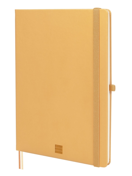 Finocam Nexo Cuaderno de Tapa Dura - 72 Hojas - Formato B5 - 176x250mm - Papel Crema de 80g/m2 - Liso - Bolsillo Interior - Cierre con Goma - Hojas Microperforadas - Color Camel