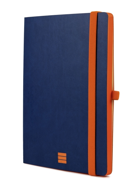 Finocam Modern Cuaderno de Tapa Ligera - 72 Hojas - Formato A5 - 148x210mm - Papel Crema de 80g/m2 - Liso - Bolsillo Interior - Cierre con Goma - Hojas Microperforadas - Color Azul