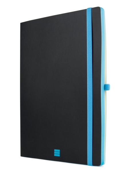 Finocam Modern Cuaderno de Tapa Ligera - 72 Hojas - Formato A4 - 210x297mm - Papel Crema de 80g/m2 - Liso - Bolsillo Interior - Cierre con Goma - Hojas Microperforadas - Color Negro