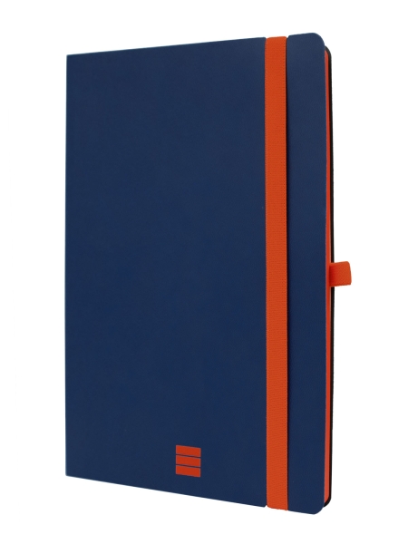 Finocam Modern Cuaderno de Tapa Ligera - 72 Hojas - Formato A5 - 148x210mm - Papel Crema de 80g/m2 - Bolsillo Interior - Cierre con Goma - Hojas Microperforadas - Color Azul