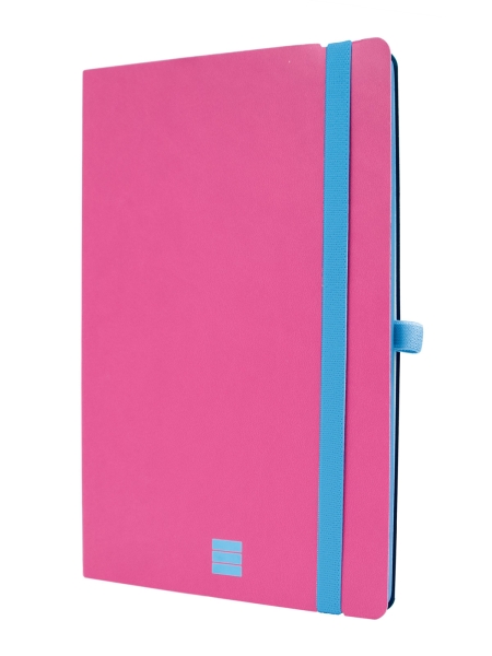 Finocam Modern Cuaderno de Tapa Ligera - 72 Hojas - Formato A5 - 148x210mm - Papel Crema de 80g/m2 - Bolsillo Interior - Cierre con Goma - Hojas Microperforadas - Color Rosa