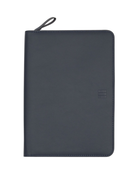 Finocam Nopal Portadocumentos de Mano - Biomaterial de Cactus - Cremallera - Formato A5 - 148x210mm - Bloc de Notas - Papel de 70g/m2 - Bolsillo Interior - Portaboligrafo - Color Azul Marino