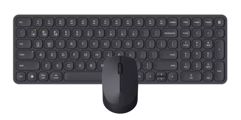 Rapoo 9310M Pack Teclado Ultrafino + Raton Inalambricos - Bluetooth y 2.4GHz -  Raton 2400 DPI - Autonomia hasta 12 Meses - Color Negro