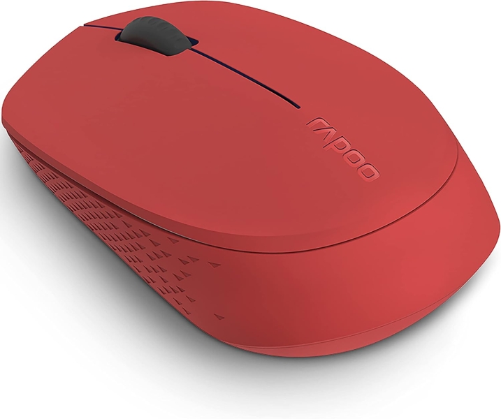 Rapoo M100 Silent Raton Inalambrico - Bluetooh y 2.4GHz - 1300 DPI - Autonomia 9 Meses - Color Rojo