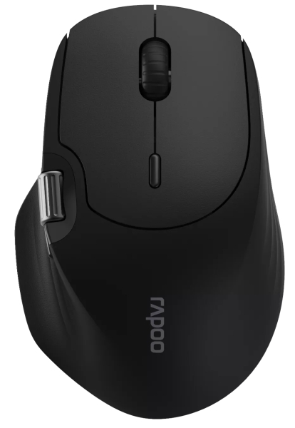 Rapoo MT560 Raton Inalambrico - Bluetooh y 2.4GHz - 4000 DPI - Bateria Recargable Ecologica - Color Negro