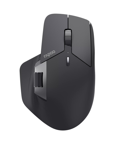 Rapoo MT760LW Raton Inalambrico - Tamaño Compacto - Bluetooh y 2.4GHz - 4000 DPI - Bateria Recargable Ecologica - Color Negro