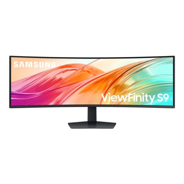 Samsung ViewFinity S9 S95UF Monitor 49" VA Curvo Dual QHD 120Hz HDR - Respuesta 5ms - Altavoces 10W - Ajustable en Altura, Giratorio e Inclinable - 32:9 - HDMI, DisplayPort, USB - VESA 100x100mm - Color Negro