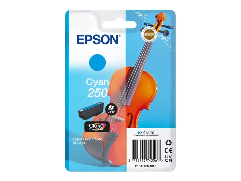 Epson 250 Cyan Cartucho de Tinta Original - C13T16N24010