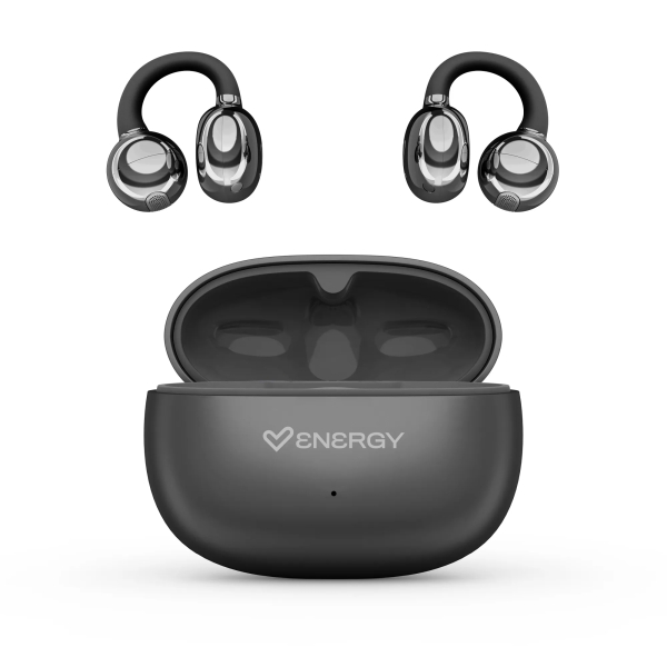Energy Sistem ChicPods Auriculares True Wireless - Bluetooth 5.4 - 23h Autonomia - Tecnologia Open Sound - Microfono con Reduccion de Ruido - Asistente de Voz Integrado - Diseño Curved-Fit - Color Negro