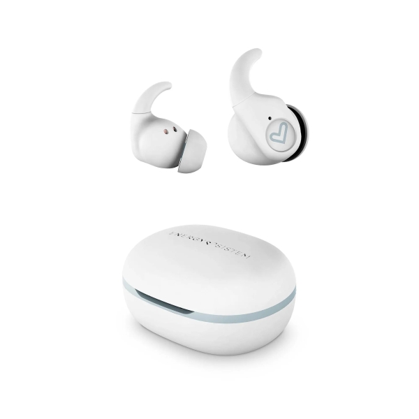 Energy Sistem Arena Auriculares Deportivos - True Wireless - Bluetooth 5.3 - Proteccion Contra Sudor y Salpicaduras - 20 Horas de Autonomia - Sistema de Sujecion SecureFit+ - Color Blanco
