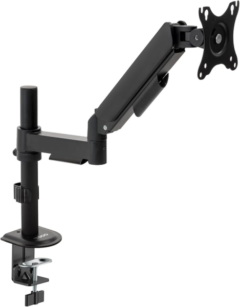 Tooq Soporte de Mesa con Brazo Articulado para Monitor de 17"-32" - Soporta hasta 9kg - Gestion de Cables - VESA 100x100mm - Giratorio e Inclinable - Color Negro