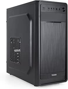 Tooq Prisma Ultra Caja Semitorre ATX - Fuente de Alimentacion 500W - Ventilador 120mm - Bahias 3x 5.25" / 3x 3.5" / 2x 2.5" - 2xUSB - USB-C - Audio HD - Microfono - 405x180x410mm - Color Negro